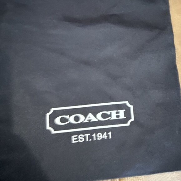 EXCELLENT CONDTN- Coach Brown Satin Drawstring Dust bag 19”Length x 15”Height - Picture 2 of 3